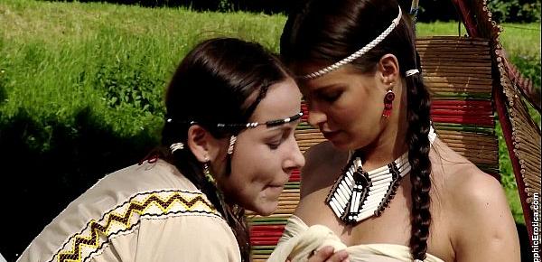  Tribe lesbians Klara and Devin go down on each other on Sapphic Erotica